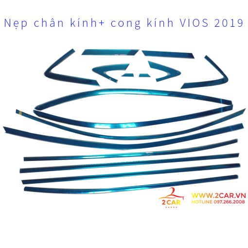 Viền chân kính + viền cong kính Toyota Vios 2019