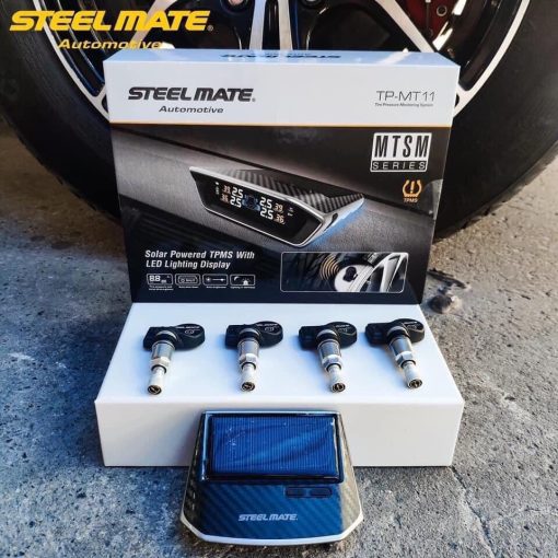 Cảm Biến Áp Suất Lốp Steelmate TP-MT11 , Van Trong có Màn Hình Năng Lượng Măt Trời