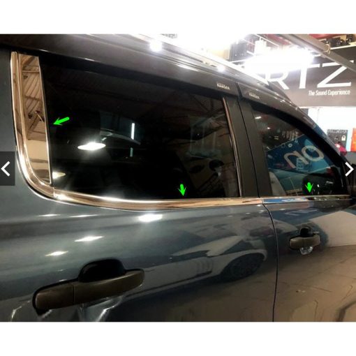 Nẹp viền chân kính và cột C xe Ford Ranger đời 2014- 2021, 2022, 2023 Hàng inox cao cấp