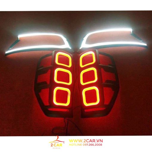 Ốp viền đèn Pha, Hậu xe Ford Ranger 2014-2021 có đèn LED siêu sáng, siêu đẹp