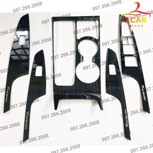 Ốp nội thất xe Hyundai Tucson 2016- 2021 chất liệu titan - Hình ảnh 2