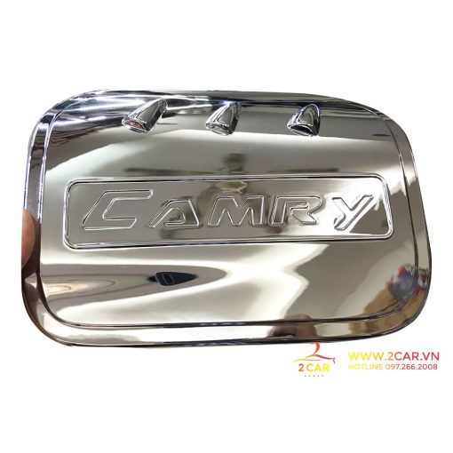 Ốp nắp bình xăng xe Toyota Camry 2019 2020 2021 mạ crom cao cấp
