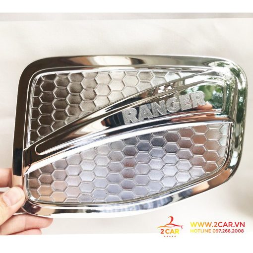 Ốp Nắp Bình Xăng Xe Ford Ranger 2014 -2021, 2022, 2023 Mạ Crom - Hình ảnh 2