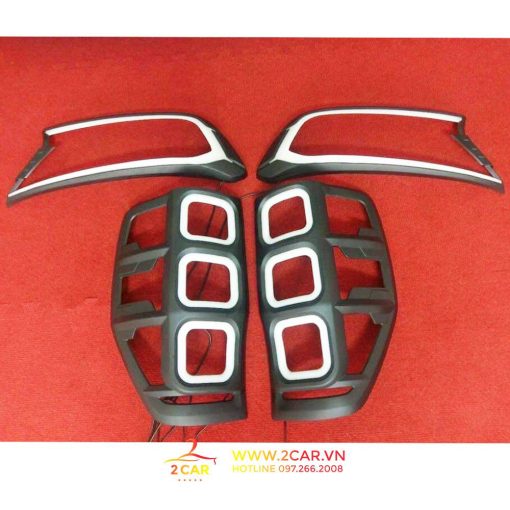 Ốp viền đèn Pha, Hậu xe Ford Ranger 2014-2021 có đèn LED siêu sáng, siêu đẹp - Hình ảnh 2