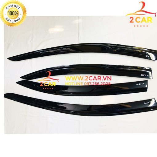 Vè che mưa xe Honda City 2015 - 2020, 2021, 2022 nhựa đen cao cấp - Giá 1 bộ - Hình ảnh 3