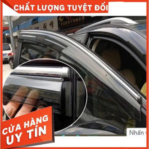 Vè che mưa xe Honda City 2015-2022, Chỉ mạ crom cao cấp- 1 bộ 4 cánh - Hình ảnh 3