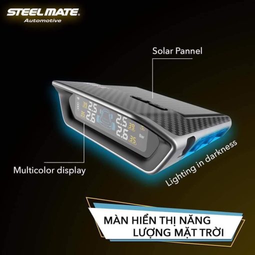 Cảm Biến Áp Suất Lốp Steelmate TP-MT11 , Van Trong có Màn Hình Năng Lượng Măt Trời - Hình ảnh 3