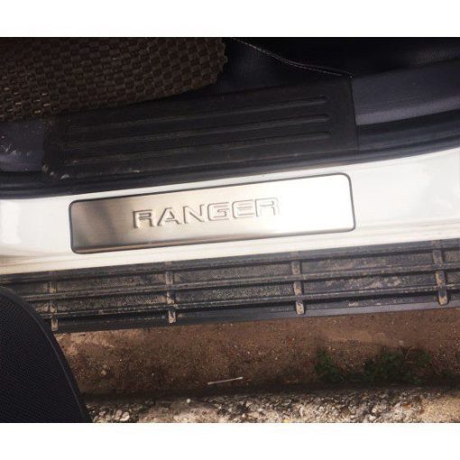 ỐP BẬC CỬA, NẸP BƯỚC CHÂN TRONG NGOÀI XE RANGER 2014 - 2021, 2022, 2023 INOX CAO CẤP - Hình ảnh 2