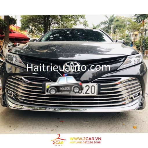 Ốp Mặt Ca lăng, calang xe Toyota Camry 2019 2020 2021 Hàng inox cao cấp - Hình ảnh 4