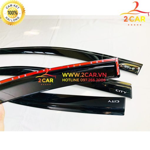 Vè che mưa xe Honda City 2015 - 2020, 2021, 2022 nhựa đen cao cấp - Giá 1 bộ - Hình ảnh 5