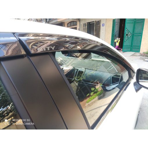 Vè che mưa xe Honda City 2015 - 2020, 2021, 2022 nhựa đen cao cấp - Giá 1 bộ - Hình ảnh 6