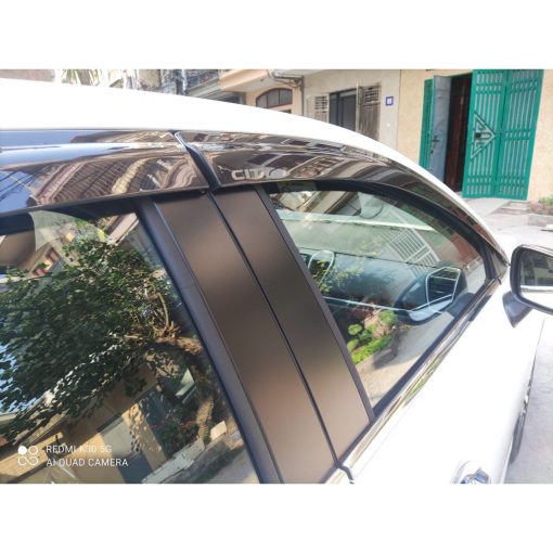 Vè che mưa xe Honda City 2015 - 2020, 2021, 2022 nhựa đen cao cấp - Giá 1 bộ - Hình ảnh 10