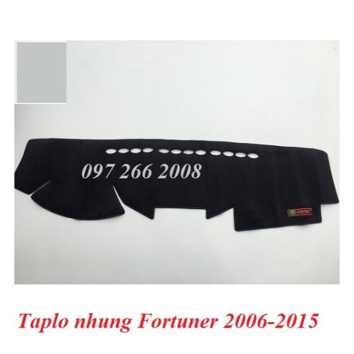 Thảm taplo nhung lông cừu xe Fortuner 2006 2007 2008 2009 2010 2011 2012 2013 2014 2015 Hàng 3 lớp, chống trơn trượt
