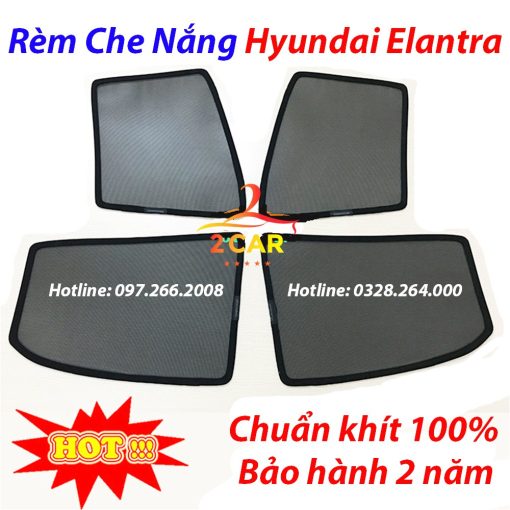 Rèm che nắng, chắn nắng xe Hyundai Elantra 2022, 2023, 2010 - 2021 có hút nam châm cao cấp