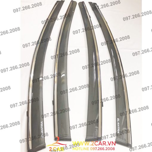 Vè che mưa xe Huyndai Elantra 2016 - 2021 chỉ mạ crom cao cấp- Giá 1 bộ