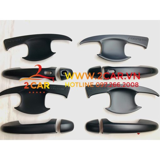 Ốp Tay Nắm, Hõm Cửa Xe Toyota Fortuner 2017- 2021, 2022, 2023 Hàng nhựa màu Đen Cao Cấp