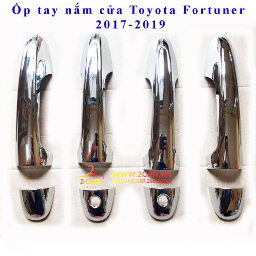 Ốp tay nắm cửa mạ crom xe Toyota Fortuner 2017- 2018 - 2019- 2020 - 2021 - 2022 - 2023