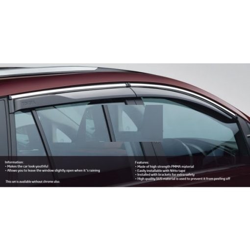 Vè che mưa trong cho xe Toyota Innova 2017 - 2023 chỉ mạ crom hàng đẹp