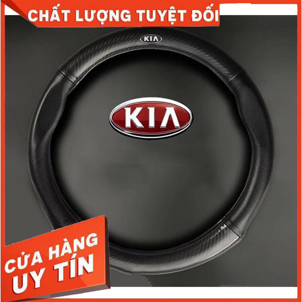 Bọc vô lăng da carbon xe KIA Morning, Cerato, K3, Sedona, Sorento, Soluto, Optima, Rondo, Forte, Rio, Spectra