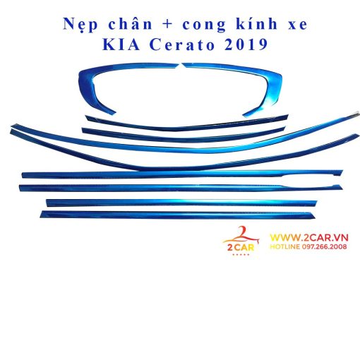 Nẹp viền chân kính và viền cong kính KIA Cerato 2019