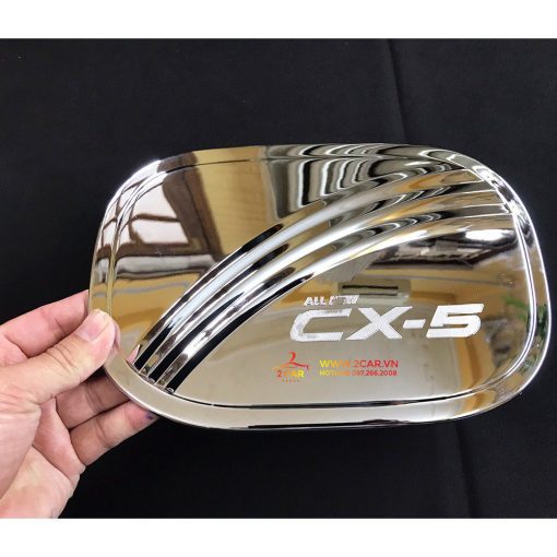 Ốp nắp bình xăng xe Mazda CX5 2018 - 2021, 2022-2023 mạ crom cao cấp - Hình ảnh 2