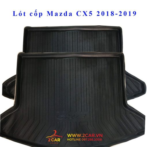 Lót cốp xe Mazda Cx5, CX5 2018- 2019 - 2020- 2021- 2022-2023 nhựa dẻo, không thấm nước, không mùi - Hình ảnh 2