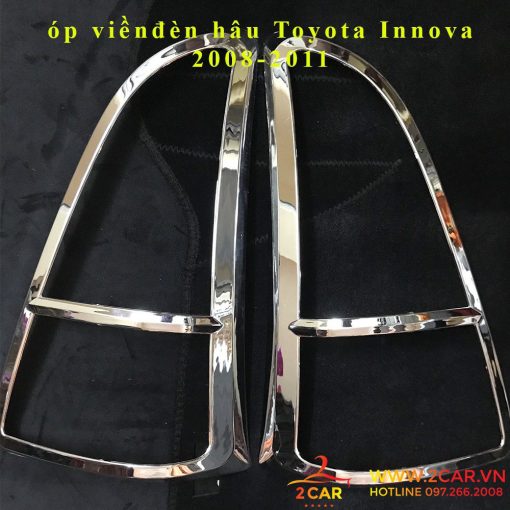 Ốp viền đèn pha, hậu Toyota Innova 2009-2011 mạ crom cao cấp - Hình ảnh 2
