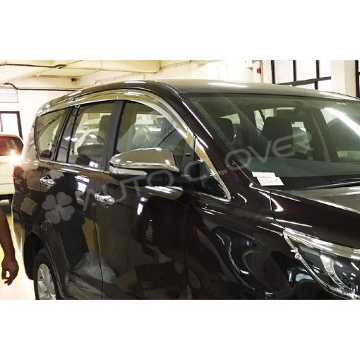 Vè che mưa mạ crom xe Innova 2017, 2018, 2019, 2020, 2021,2022,2023 - Bộ 8 miếng- Hàng chuẩn Hàn Quốc siêu đẹp - Hình ảnh 2