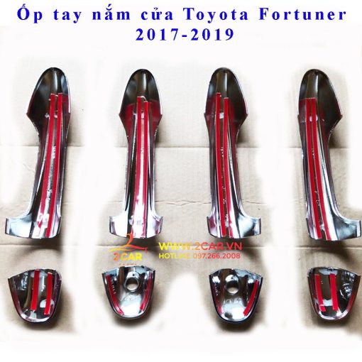 Ốp tay nắm cửa mạ crom xe Toyota Fortuner 2017- 2018 - 2019- 2020 - 2021 - 2022 - 2023 - Hình ảnh 2