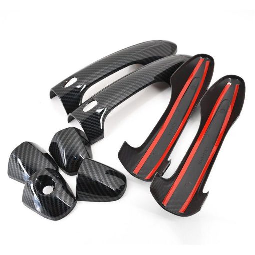 Ốp tay nắm, hõm cửa CARBON xe Fortuner 2017 2018 2019 2020 2021 2022 2023 vân cacbon hàng đẹp - Hình ảnh 2