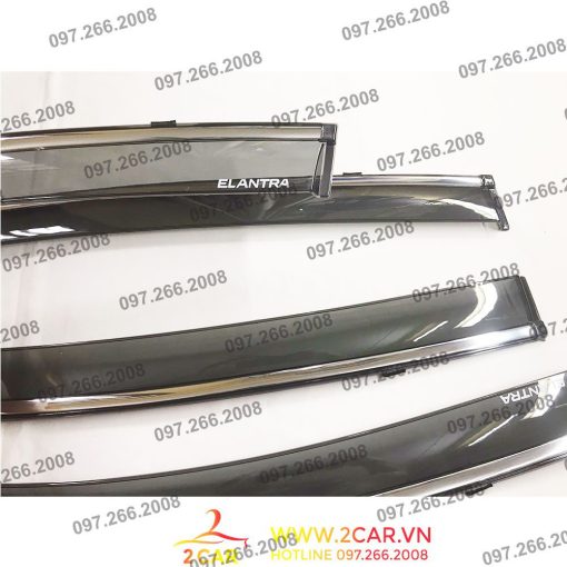 Vè che mưa xe Huyndai Elantra 2016 - 2021 chỉ mạ crom cao cấp- Giá 1 bộ - Hình ảnh 2