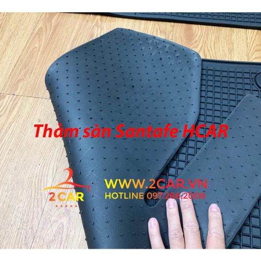 Thảm lót sàn cao su xe Hyundai Santafe 2019-2023 thương hiệu Hcar Hàng Cao Cấp - Hình ảnh 2
