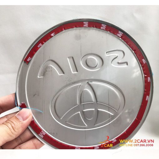 Ốp Nắp Bình Xăng Xe Toyota Vios 2014-2017 mẫu inox - Hình ảnh 4