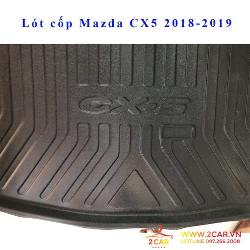 Lót cốp xe Mazda Cx5, CX5 2018- 2019 - 2020- 2021- 2022-2023 nhựa dẻo, không thấm nước, không mùi - Hình ảnh 3