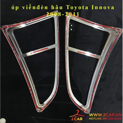 Ốp viền đèn pha, hậu Toyota Innova 2009-2011 mạ crom cao cấp - Hình ảnh 3