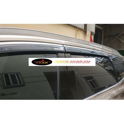 Vè che mưa xe Hyundai Santafe 2016- 2017- 2018- 2019- 2020- 2021- 2022-2023 chỉ mạ Crom (hàng cao cấp) - Hình ảnh 3