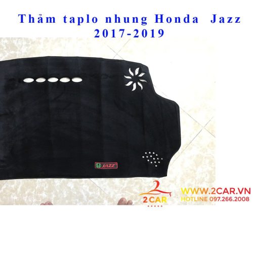 Thảm taplo Honda Jazz 2017- 2020 loại nhung lông cừu cao cấp - Hình ảnh 4