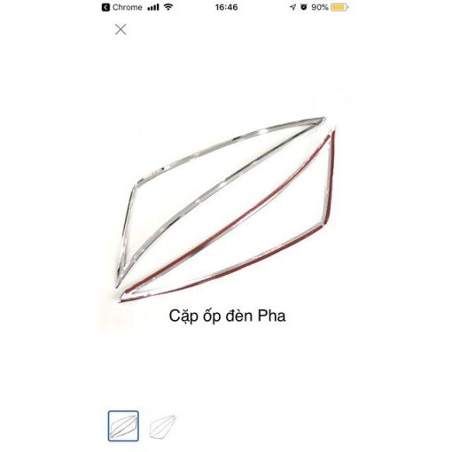 Ốp viền đèn Pha, Hậu xe Hyundai Elantra 2019 - 2020 - 2021 mạ crom sáng bóng- Giá 1 bộ - Hình ảnh 3