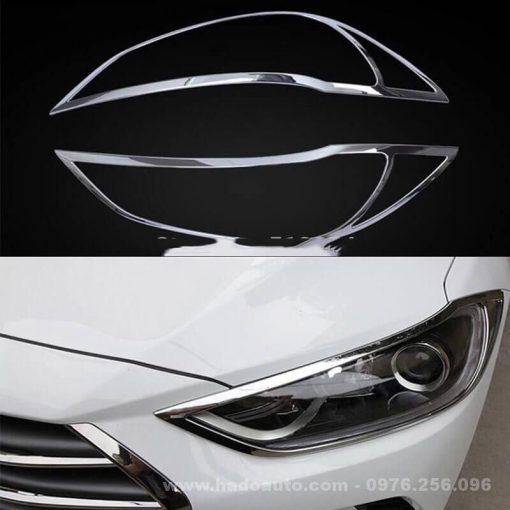 Ốp viền đèn pha, hậu xe Hyundai Elantra 2015 2016 2017 2018 - Giá 1 bộ - Hình ảnh 3
