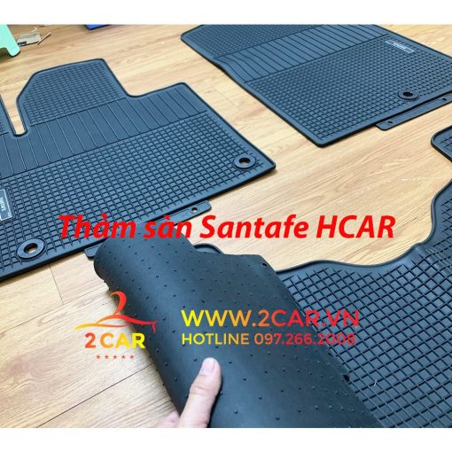 Thảm lót sàn cao su xe Hyundai Santafe 2019-2023 thương hiệu Hcar Hàng Cao Cấp - Hình ảnh 3