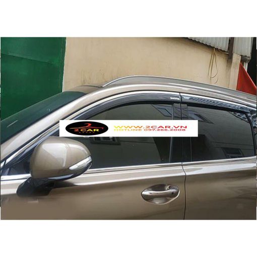 Vè che mưa xe Hyundai Santafe 2016- 2017- 2018- 2019- 2020- 2021- 2022-2023 chỉ mạ Crom (hàng cao cấp) - Hình ảnh 2