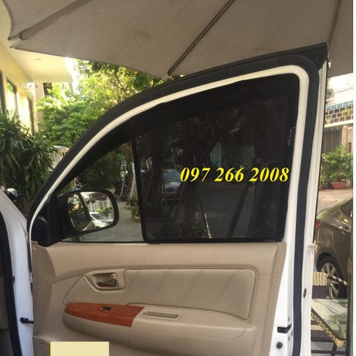 Rèm che nắng nam châm xe Fortuner 2006 2007 2008 2009 2010 2011 2012 2013 2014 2015 2016 - 1 bộ 4 tấm che nắng tốt