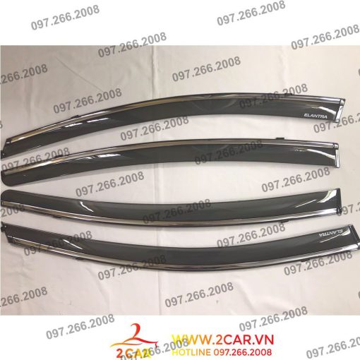 Vè che mưa xe Huyndai Elantra 2016 - 2021 chỉ mạ crom cao cấp- Giá 1 bộ - Hình ảnh 4