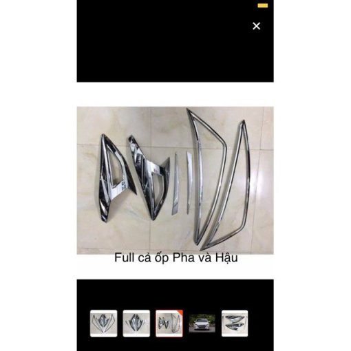 Ốp viền đèn Pha, Hậu xe Hyundai Elantra 2019 - 2020 - 2021 mạ crom sáng bóng- Giá 1 bộ - Hình ảnh 4