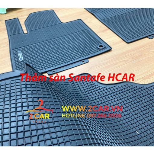 Thảm lót sàn cao su xe Hyundai Santafe 2019-2023 thương hiệu Hcar Hàng Cao Cấp - Hình ảnh 4