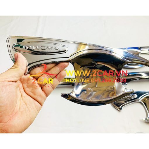 Ốp Tay Nắm, Hõm Cửa Xe Innova 2017- 2021, 2022, 2023, 2024 Mạ Crom siêu đẹp - Hình ảnh 5