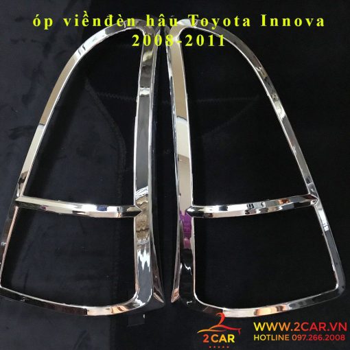 Ốp viền đèn pha, hậu Toyota Innova 2009-2011 mạ crom cao cấp - Hình ảnh 5