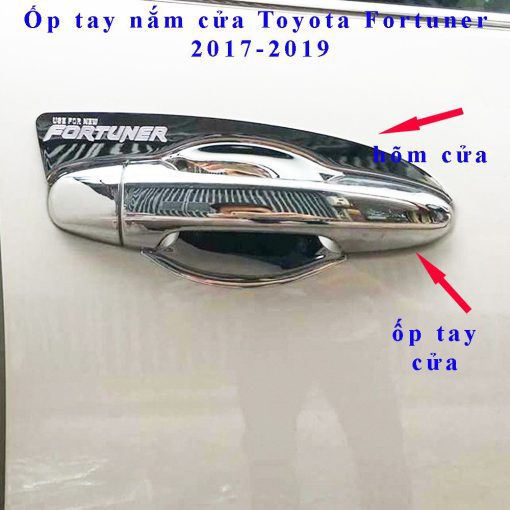 Ốp tay nắm, ốp hõm cửa xe Toyota Fortuner 2017- 2021, 2022, 2023 mạ crom cao cấp - Hình ảnh 5