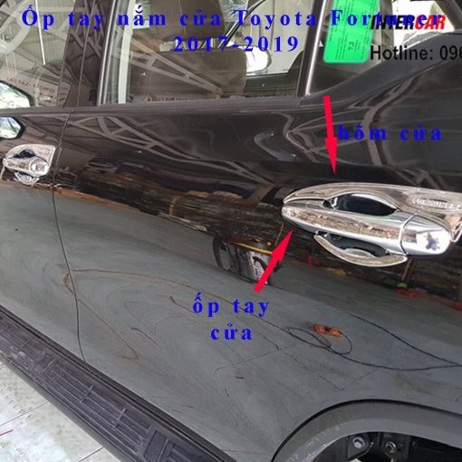 Ốp tay nắm cửa mạ crom xe Toyota Fortuner 2017- 2018 - 2019- 2020 - 2021 - 2022 - 2023 - Hình ảnh 5