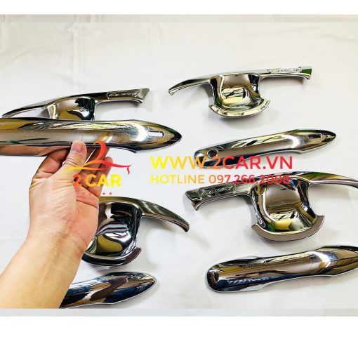 Ốp tay nắm, hõm cửa xe Toyota Camry 2019 - 2021 mạ crom cao cấp - Hình ảnh 6